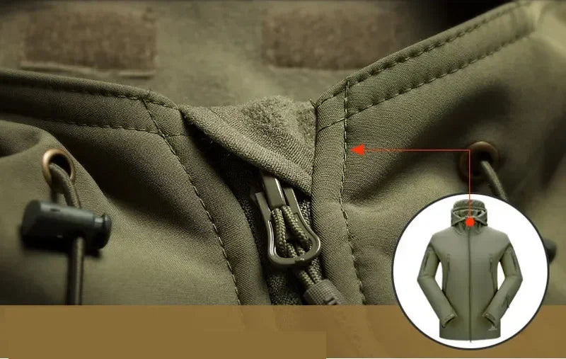 Men's Tactical Windproof Waterproof Soft Shell Jacket