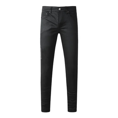 Men's Retro Wash Low Rise Elastic Skinny Denim Jeans