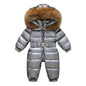 Children's Waterproof Hooded Down Snowsuit for Winter