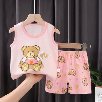 Cotton Summer Kids Clothing Set T-Shirt and Shorts