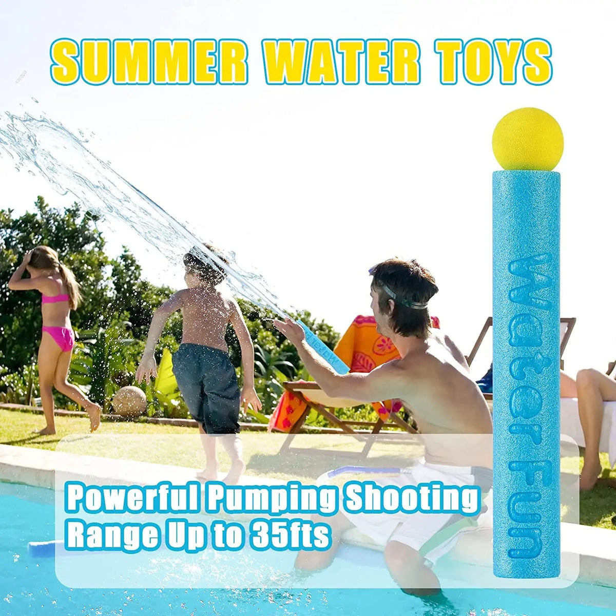 10 Packs Foam Water Guns for Kids Outdoor Fun
