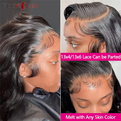 13X6 HD Lace Frontal Body Wave Human Hair Bundles