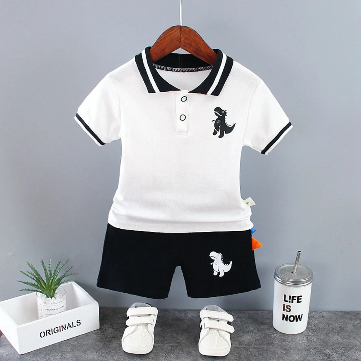 Cartoon T-Shirt and Shorts Set for Baby Boys