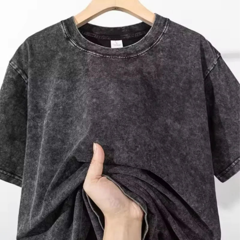 Vintage Cotton Short Sleeve T-Shirt for Women