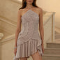 Elegant Purple Chiffon A Line Backless Evening Dress
