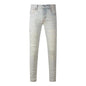 Men's Retro Wash Low Rise Elastic Skinny Denim Jeans