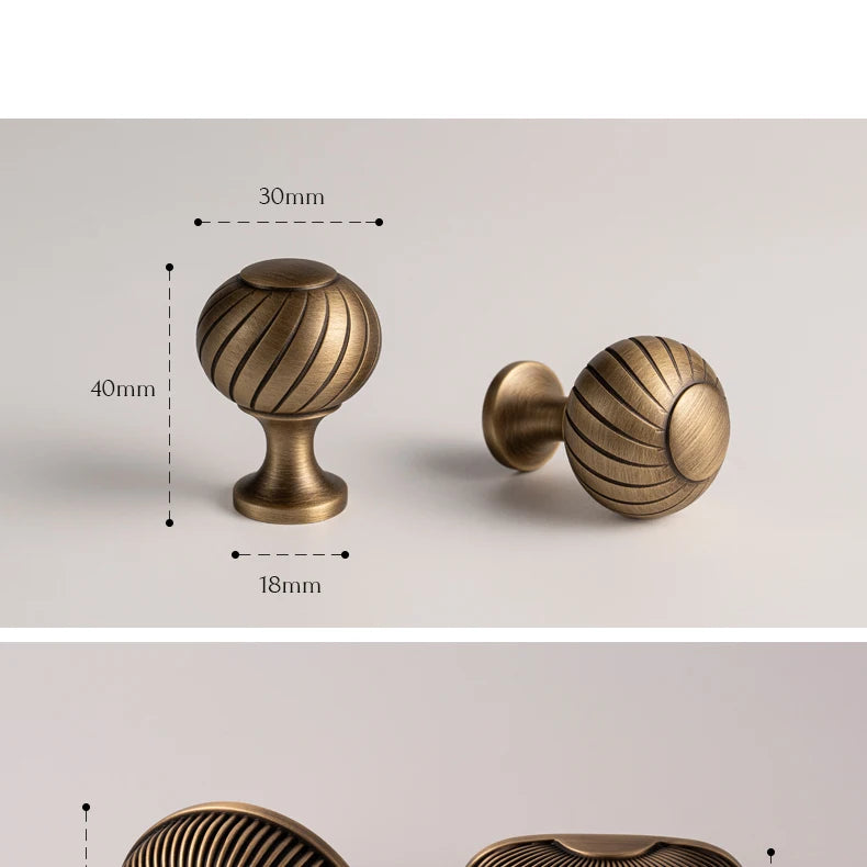 Brushed Antique Brass Kitchen Cabinet Pull Handle
