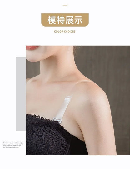 Women Transparent Elastic Bra Straps Adjustable Silicone
