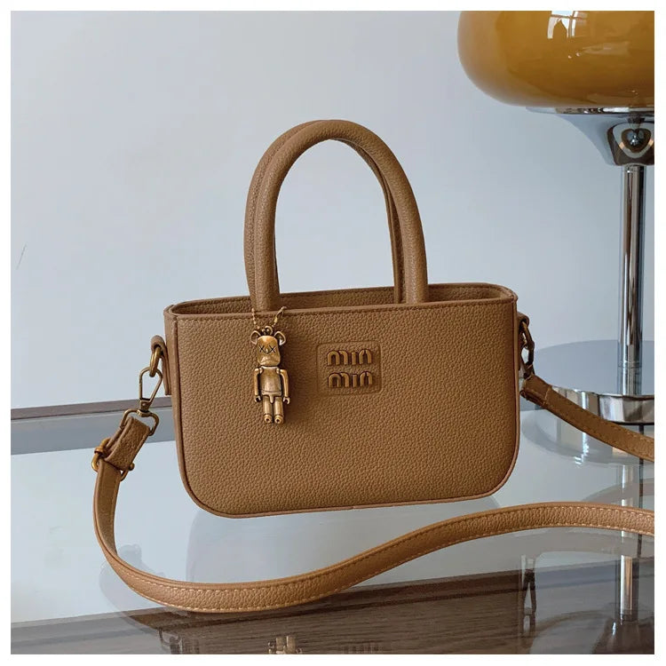 Women's Small Square Nylon Shoulder Bag for Mobile Phone