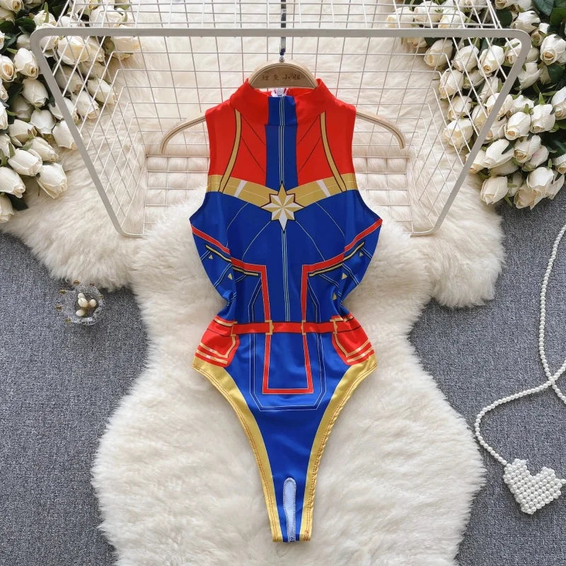 Women Transparent Lace Up Halter Bodysuit Romper