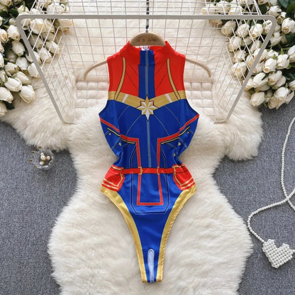 Women Transparent Lace Up Halter Bodysuit Romper