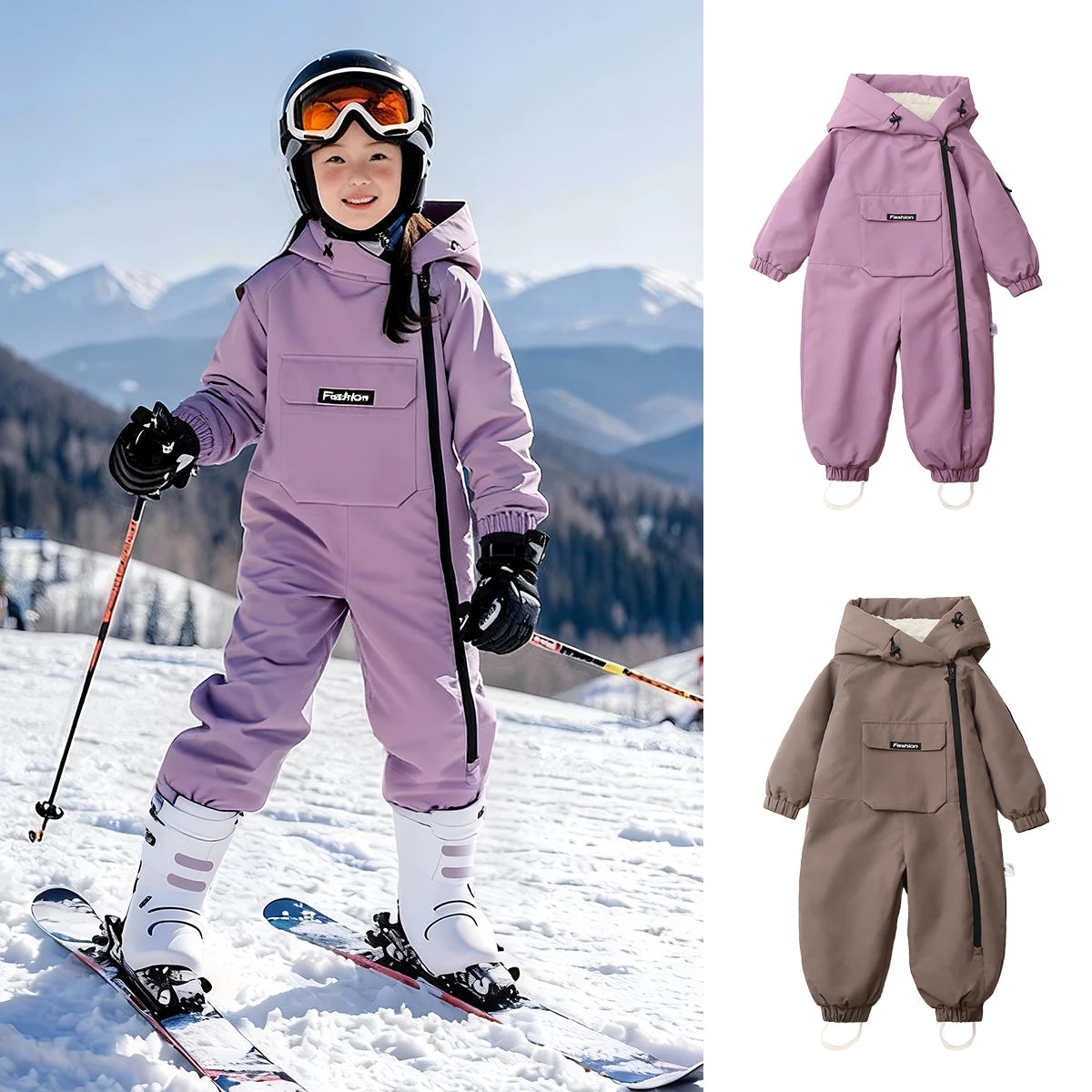 Ircomll Down Jacket Toddler Snow Suit Hooded Coat