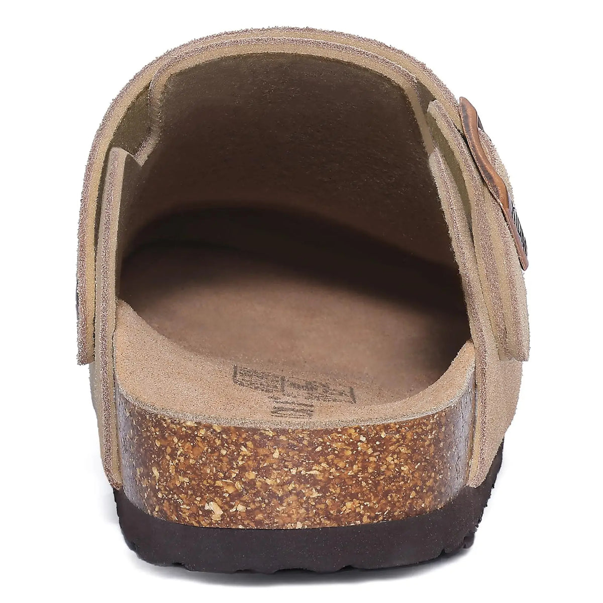 Genuine Leather Clogs with Cork Footbed for Women