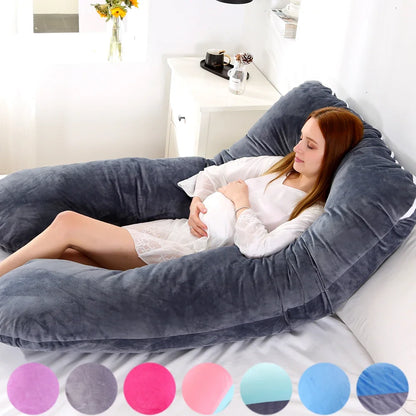 Full Body Pregnancy Pillow 130x70cm Polyester Fiber
