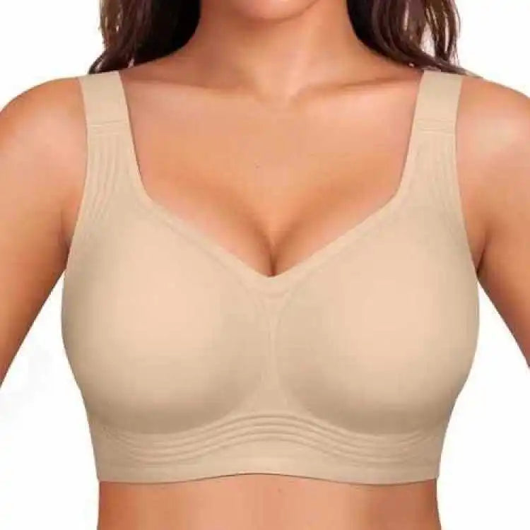 Wireless Push-Up Bra for Women, Soft Nylon Seamless Underwear