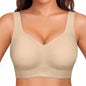 Wireless Push-Up Bra for Women, Soft Nylon Seamless Underwear