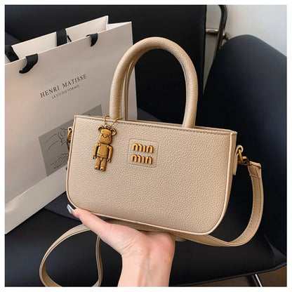 Women's Small Square Nylon Shoulder Bag for Mobile Phone