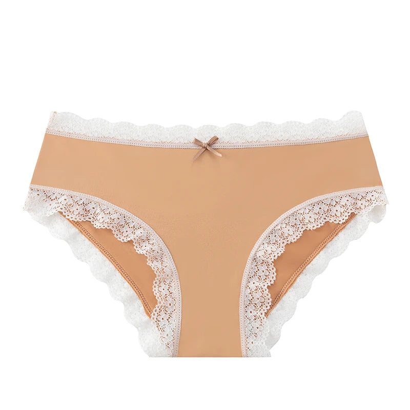 BZEL Women's Lace Floral G-String Leopard Panties