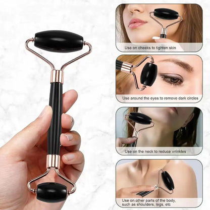 Ice Face Roller Set Gua Sha Satinless Steel Massage Tool