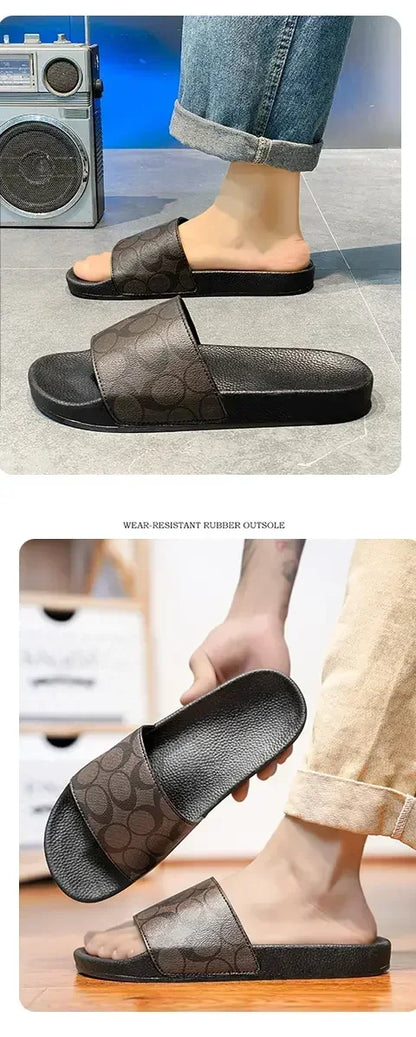 Men's PVC Beach Slippers Comfortable Indoor Slides