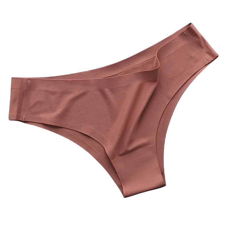 4PCS Seamless Brazilian Panties Cool Ice Silk Low Waist