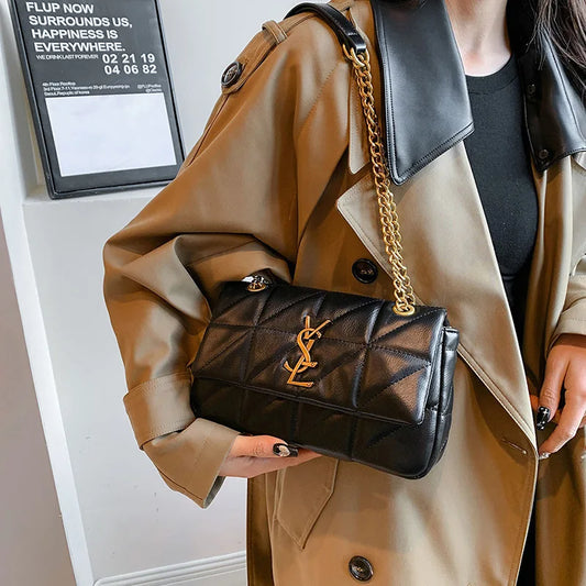Genuine Leather Mini Square Bag for Women