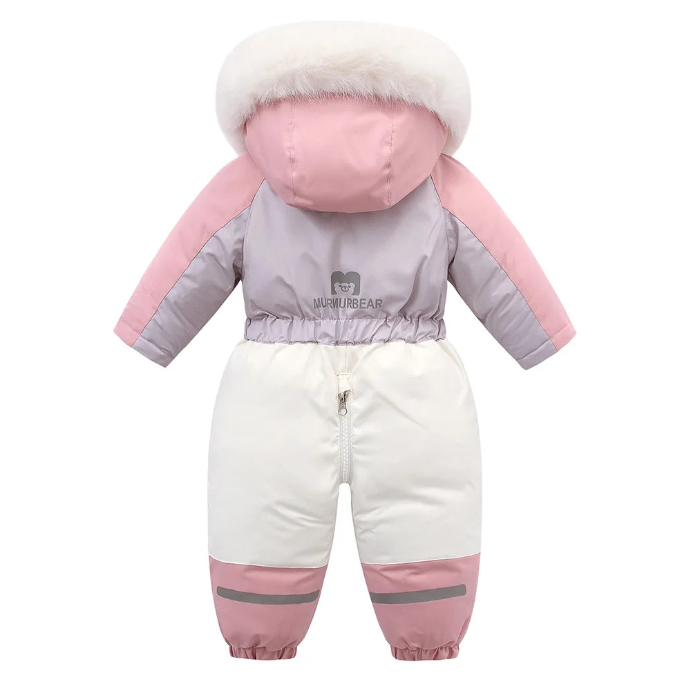 Children's Waterproof Hooded Ski Suit Jumpsuit