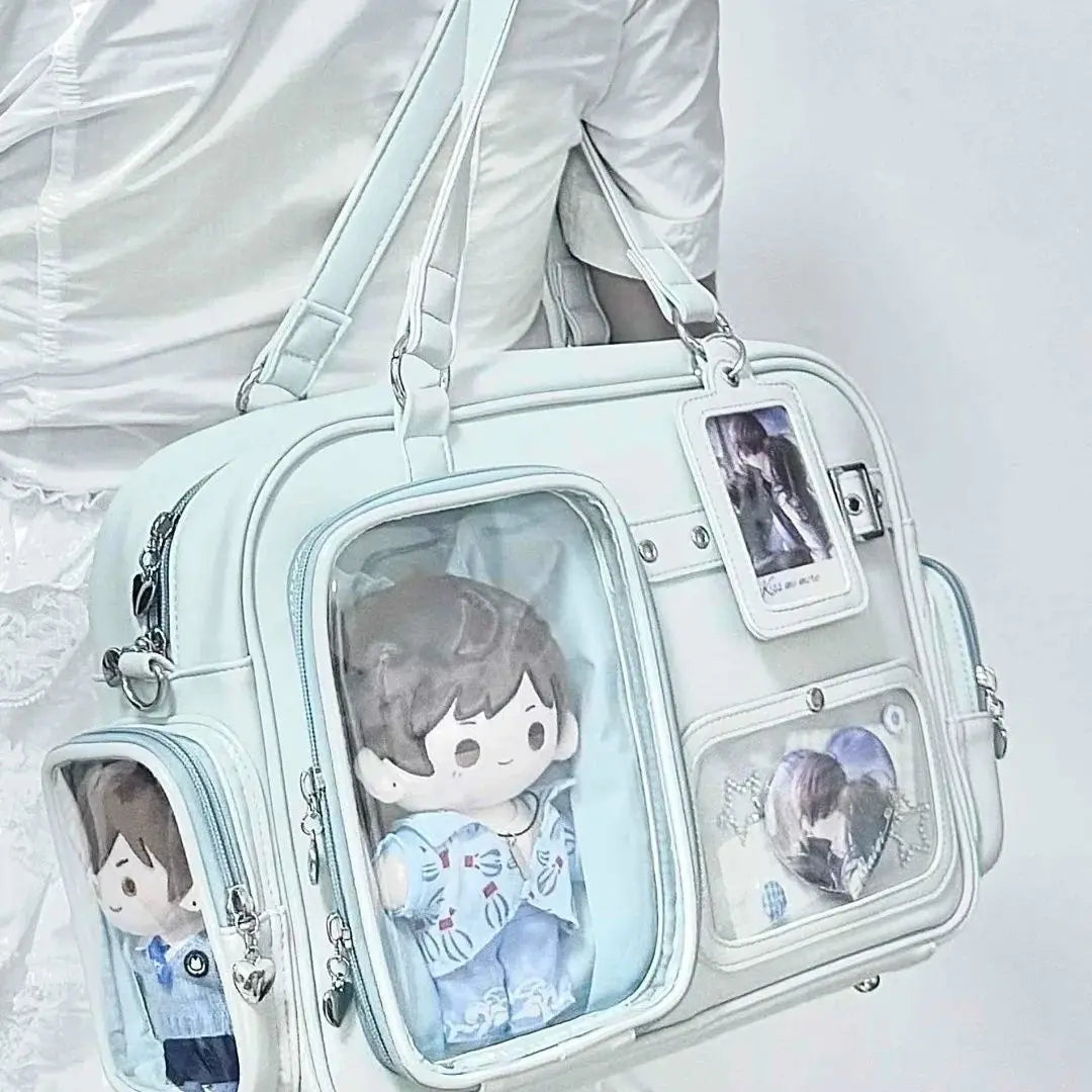 Harajuku Pin Doll Ita Bag Women PU Leather Shoulder Bag