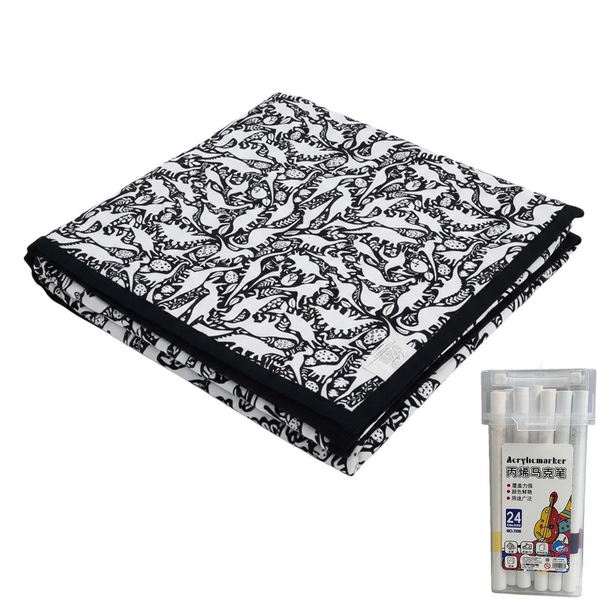 DIY Coloring Blanket 150x125cm Washable Velvet Art