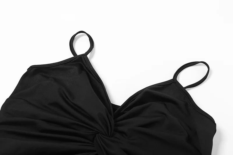 Spaghetti Strap Bodycon Dress Women Backless Slim Dress