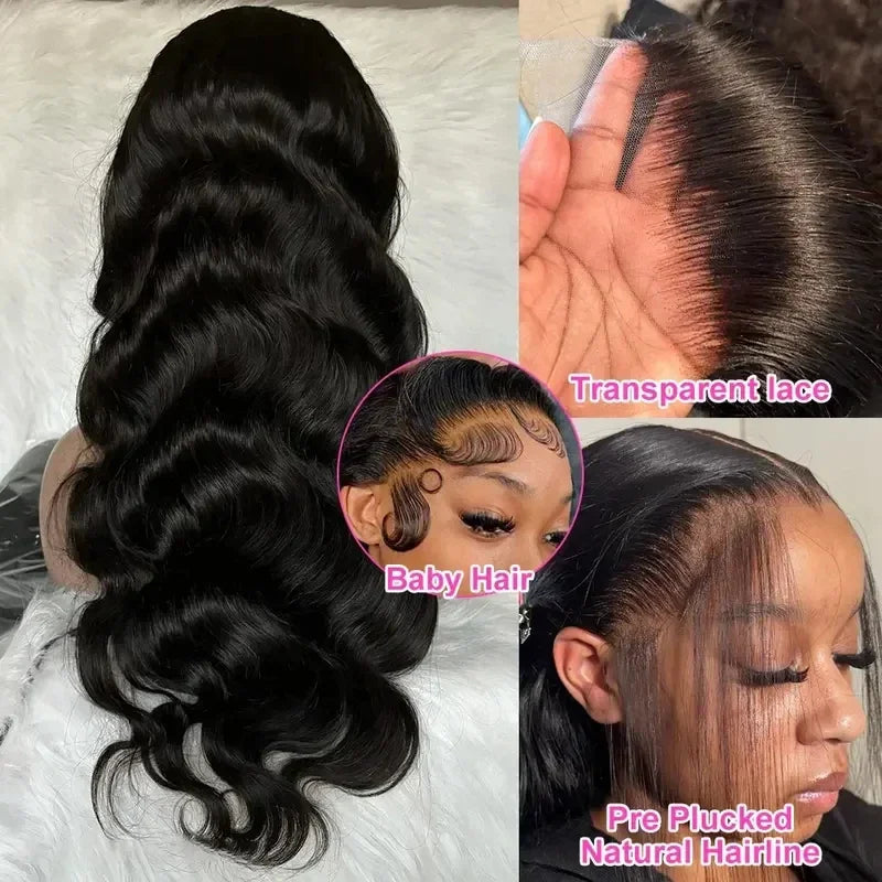 Brazilian Body Wave Virgin Human Hair Wig 360 Lace Frontal