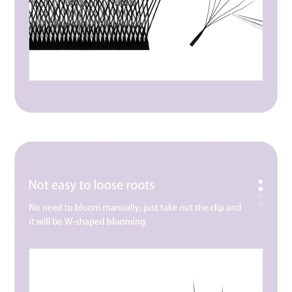 DIYDAY W Shape Eyelash Extensions Natural Soft Synthetic Hair