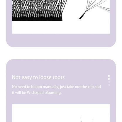 DIYDAY W Shape Eyelash Extensions Natural Soft Synthetic Hair