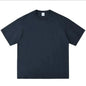 Black White Cotton T-Shirt Heavy-Duty Short Sleeves
