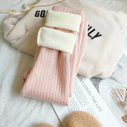 Warm Cashmere Pants for Girls Plus Velvet Trousers