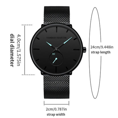 Waterproof Stainless Steel Mesh Quartz Men Watch