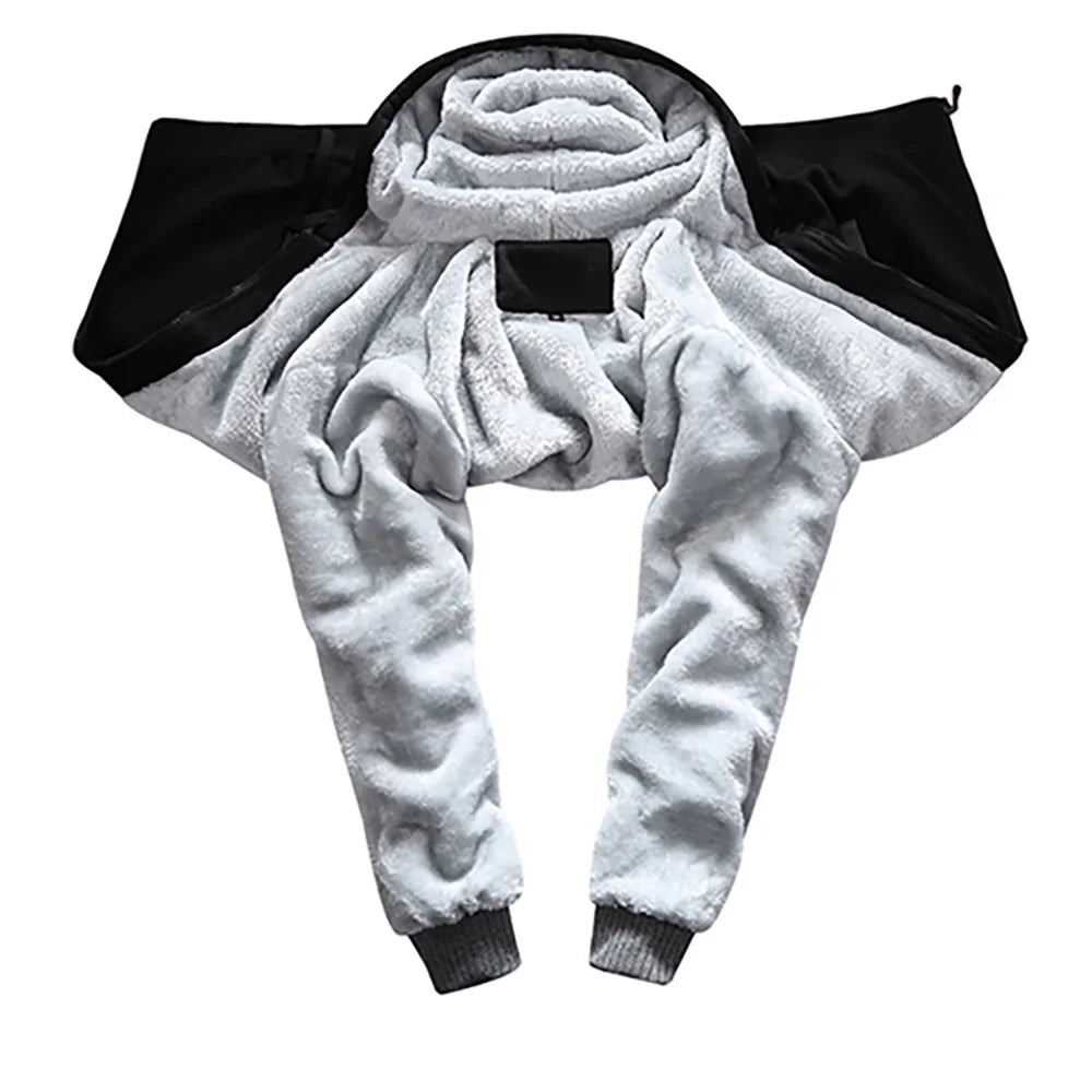 Men's Thick Fleece Hooded Winter Jacket