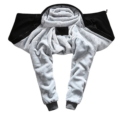 Men's Thick Fleece Hooded Winter Jacket