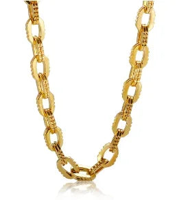 Vintage Textured Stainless Steel Necklace