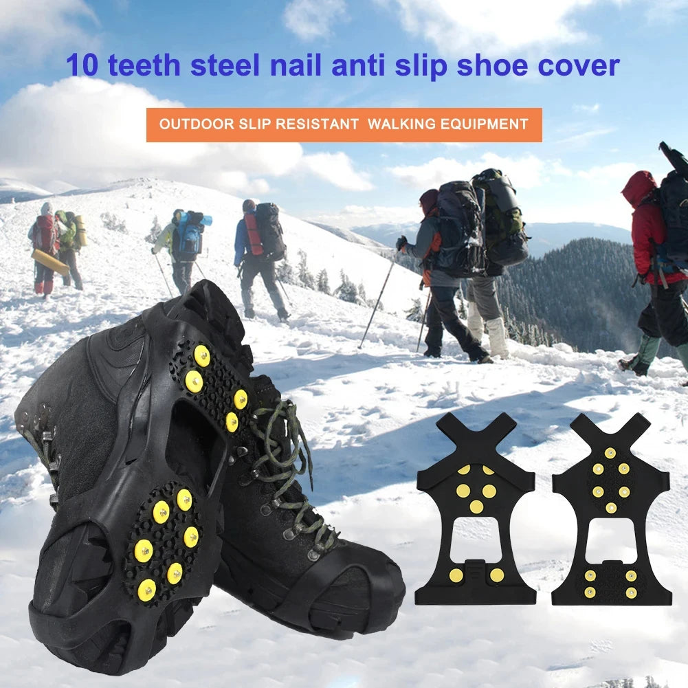 10 Teeth Non-Slip Climbing Cleats for Hiking