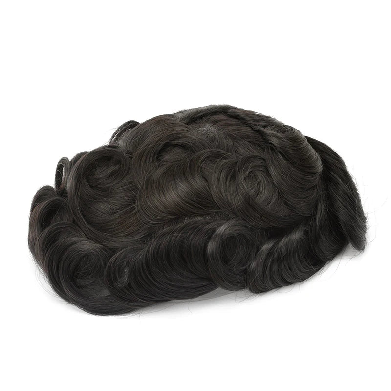 Topunique Swiss Lace Men Toupee Hair Replacement System