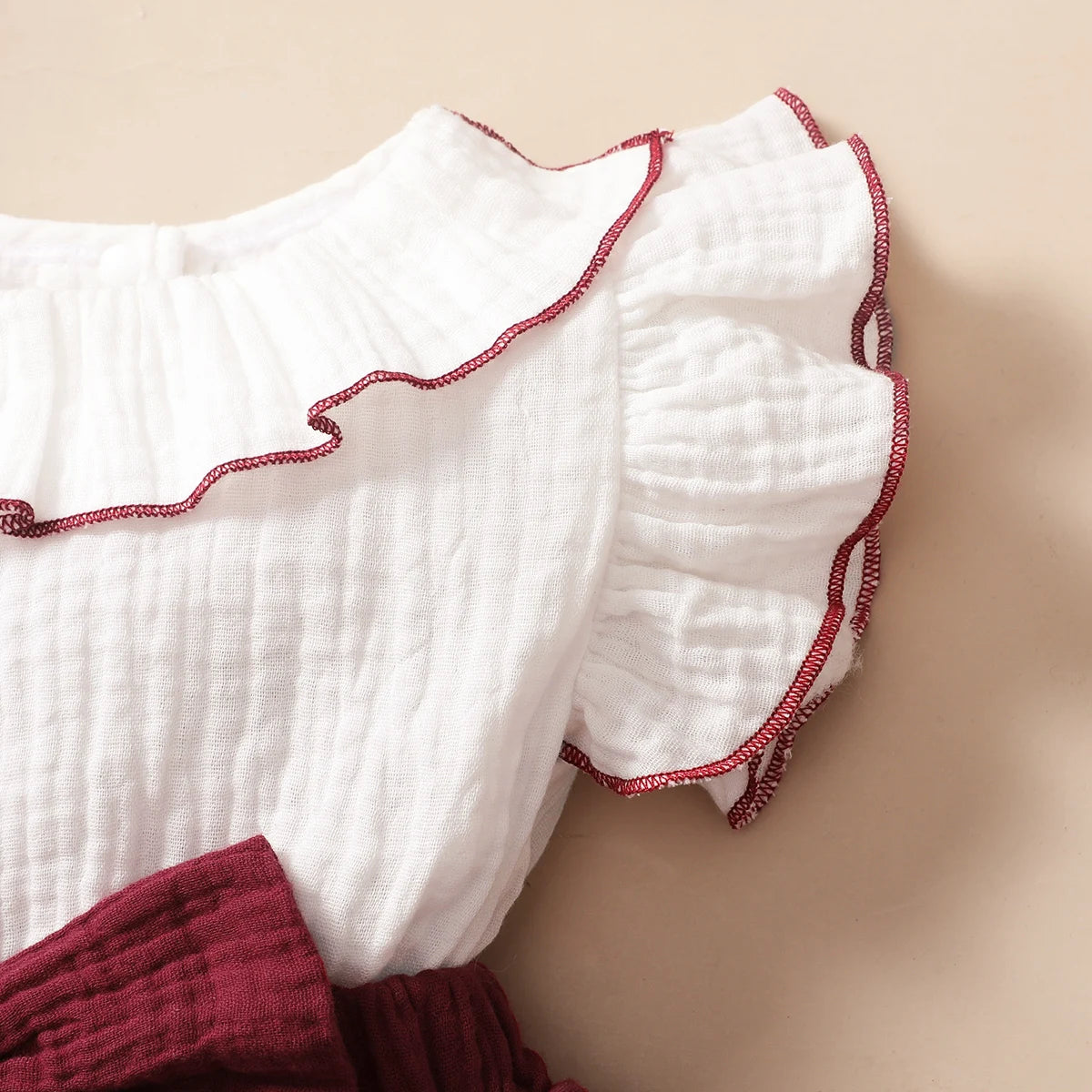 Baby Girl Cotton Red Wine Cupcake Dress