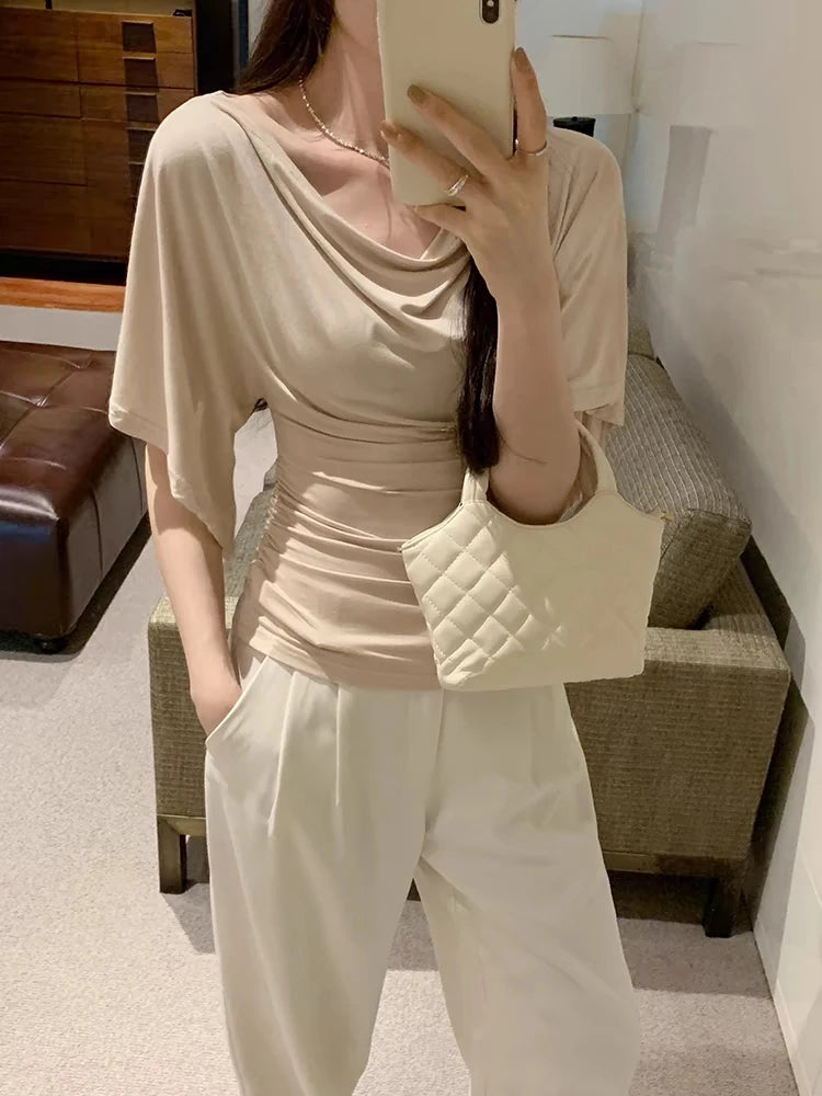 Women's High Stretch Flare Sleeve Slim T-Shirt