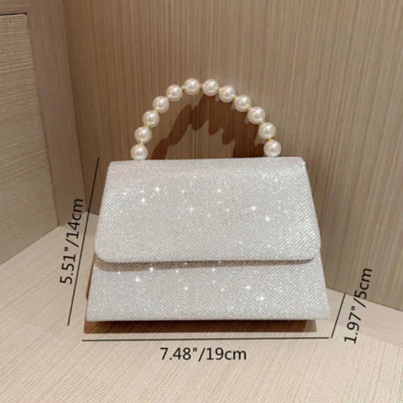Luxury Sequined Hand-held Dinner Bag for Weddings