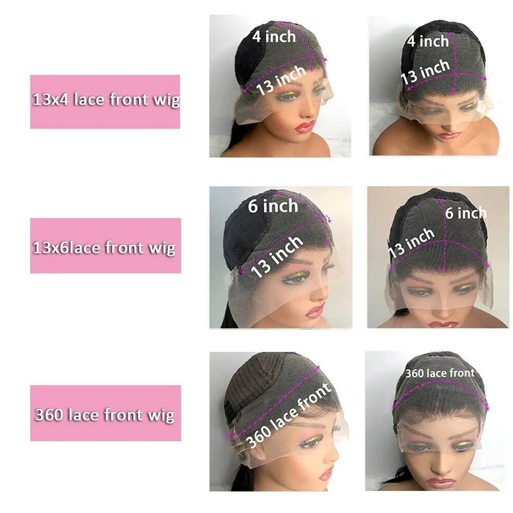 Brazilian Body Wave Virgin Human Hair Wig 360 Lace Frontal