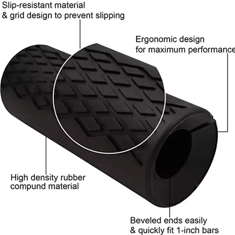 Grip Fat Barbell Handle Silicone Non-Slip Pad