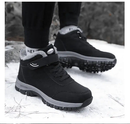 Men's Winter Ankle Snow Boots with Plush Lining