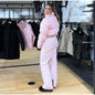 Hooded One-Piece Ski Jumpsuit for Women Windproof Outwear