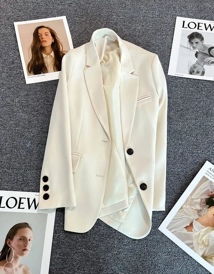 Elegant Long Sleeve Blazer Coat for Women