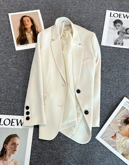 Elegant Long Sleeve Blazer Coat for Women
